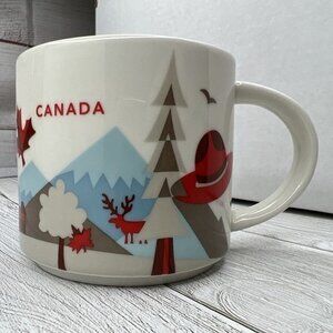 CANADA Starbucks Coffee Mug You Are Here Collection 2015 Red on White 14 Oz. Mug